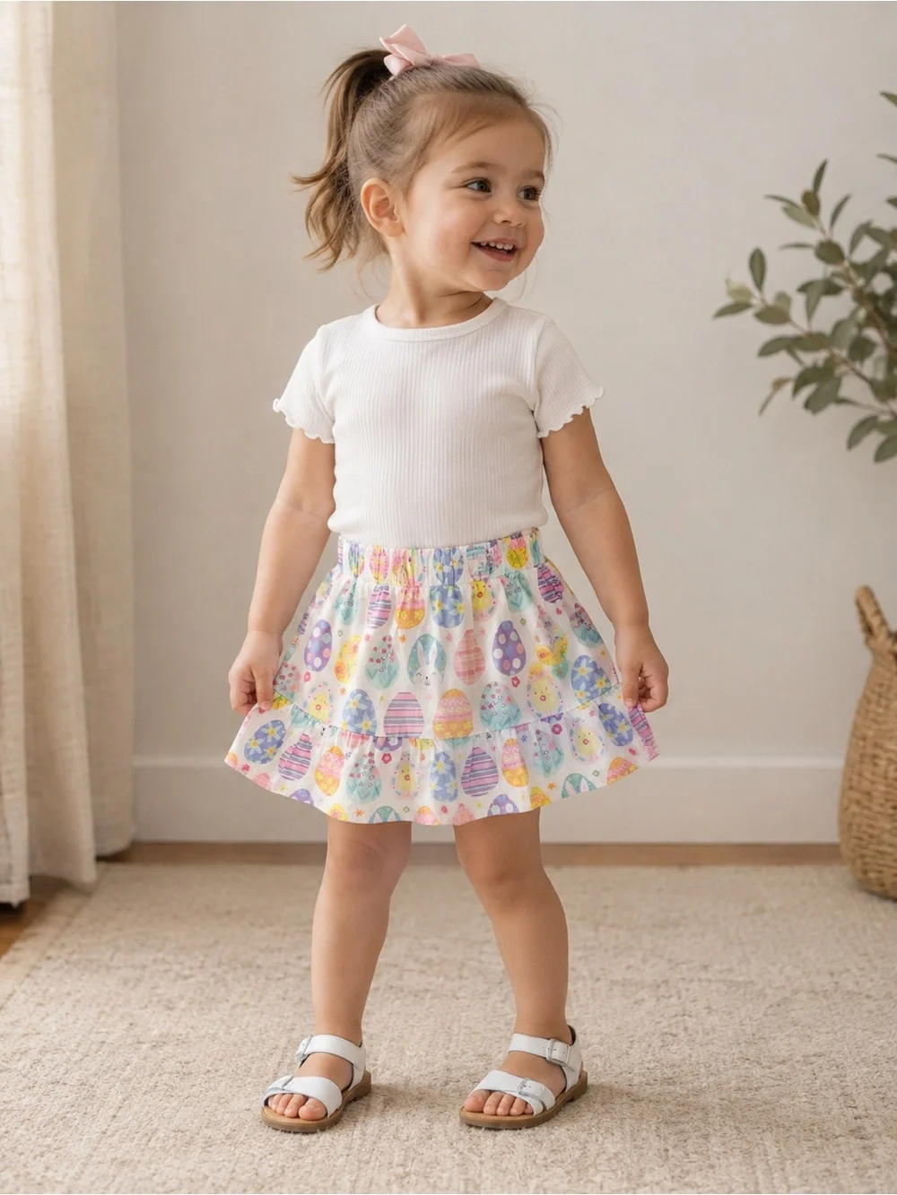 NWT Gymboree Pastel Easter Egg Bunny‎ Skirt 2T